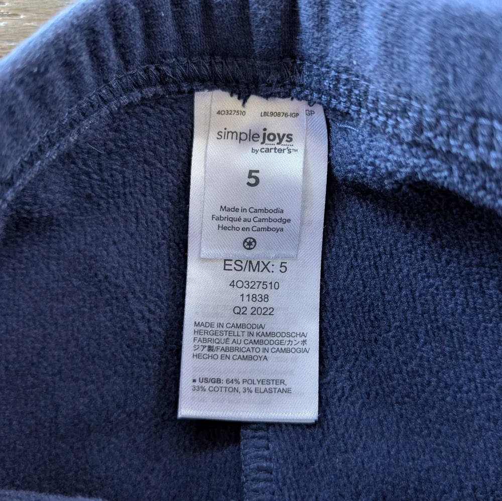 Carter's Fleece Leggings Lot Of 3 Size 5